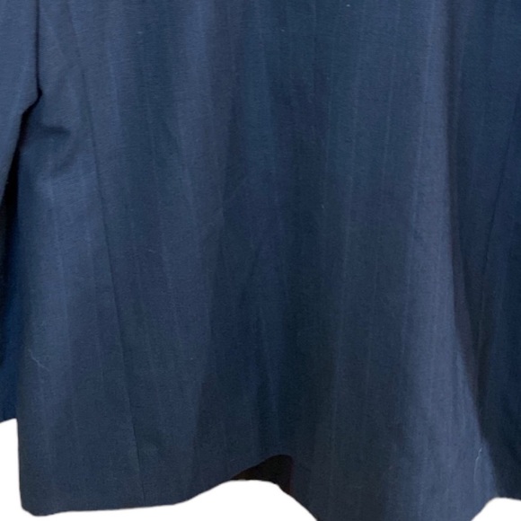 Vintage Kuppenheimer Oversize Boyfriend Double Breasted Blue Stripe Blazer - Picture 12 of 16